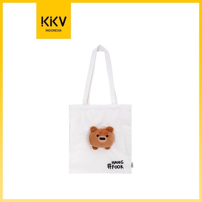 Kkv Dunns Tas Tote Bag Kanvas Aksesoris 3D Boneka Kelinci Bear Lucu