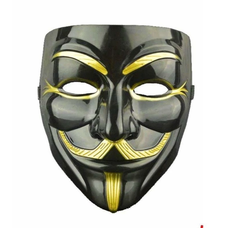 Belanja Topeng Hacker Anonymous Vendeta Hitam Polet/Italy/Badut Aa3