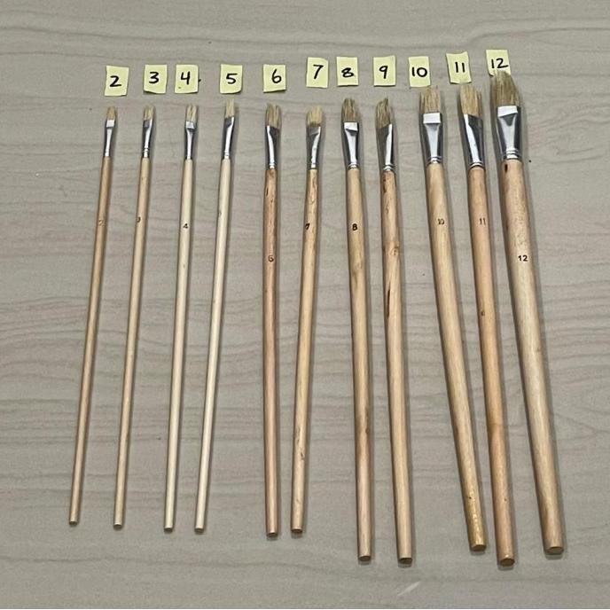 

Kuas lukis gambar foto no2 cat seni paint painting brush harga 12buah TOMS