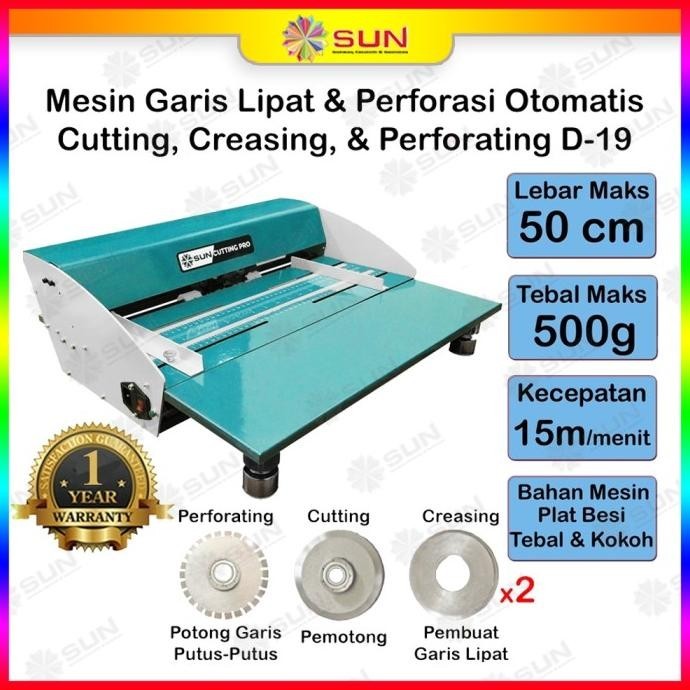 

ELECTRIC CUTTING, CREASING & PERFORATING MACHINE D-19