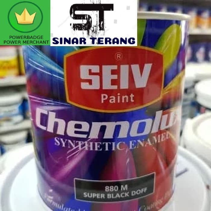 Produk SEIV / Cat Besi/ Cat kayu Chemolux / PUTIH /HITAM / DOFF