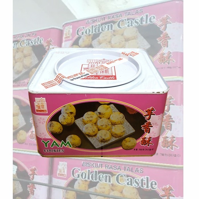 

SALE Yam Cookies Biskuit Rasa Talas Kaleng Golden Castle 700 Gr Halal