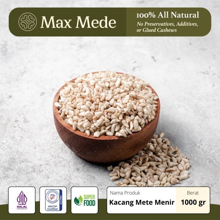 

TERMURAH Kacang Mede/Mete Menir Pecahan Kecil Hancuran 1Kg Mentah
