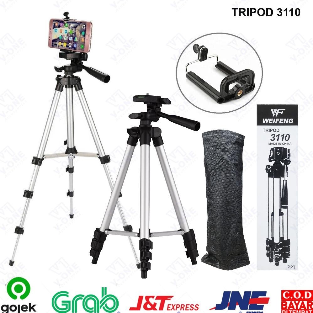 Cod Tripod 3110 Tripod Hp Tripod Kamera Panjang 1 Meter + Holder U Terlaris