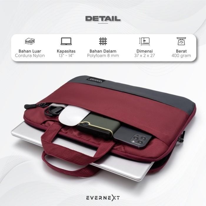 TAS LAPTOP PRIA WATERPROOF 14 INCH ANTI AIR BRANDED ORIGINAL EVERNEXT