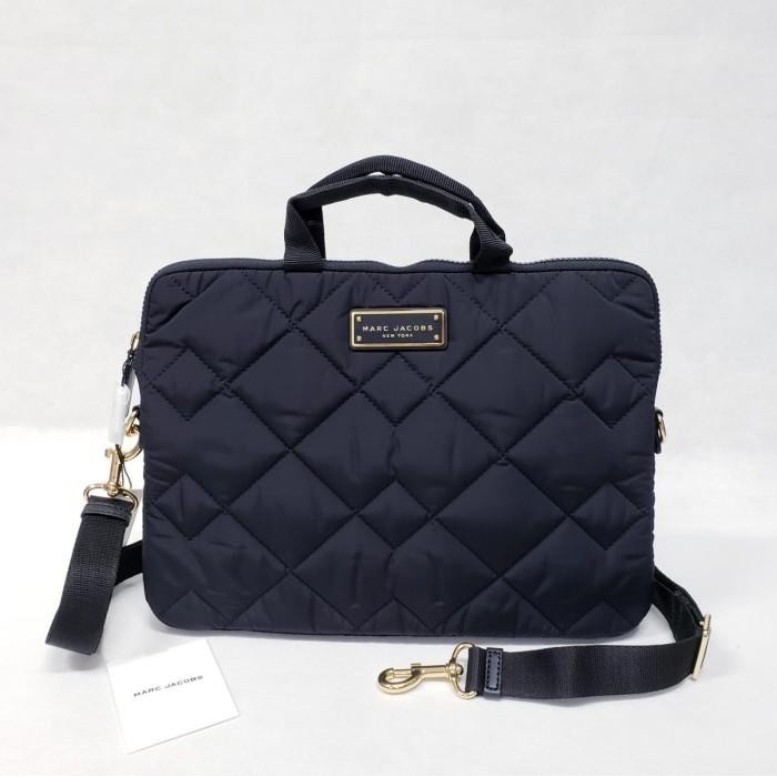 MARC JACOBS QUILTED LAPTOP BAG BLACK