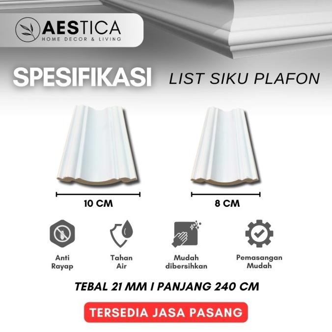 TERBARU LIS SIKU  AKSESORIS LIST PLAFON PVC DEKORASI DINDING RUMAH | AESTICA 