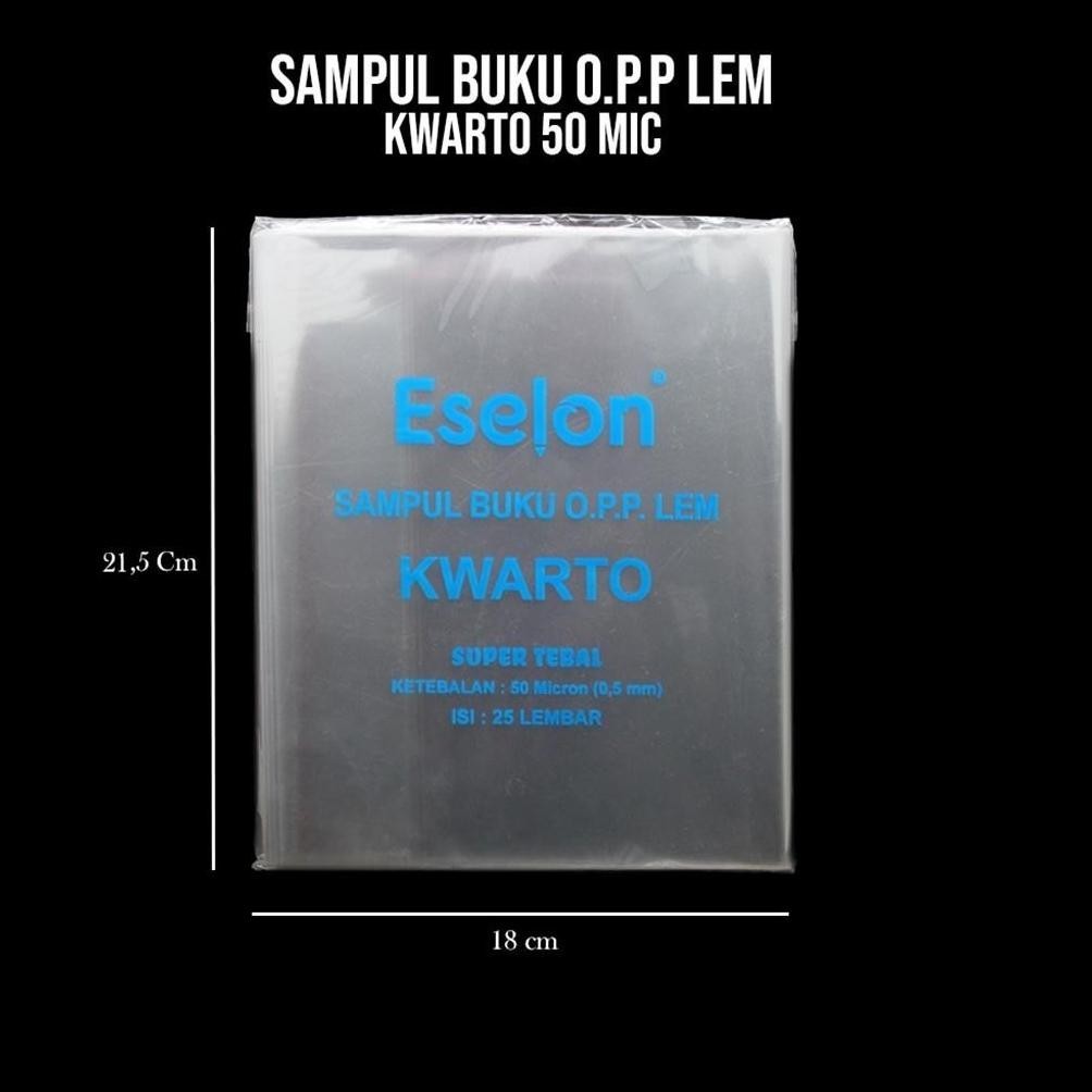 

Original Sampul Buku Eselon Opp Kuarto 50 Micron / Sampul Eselon