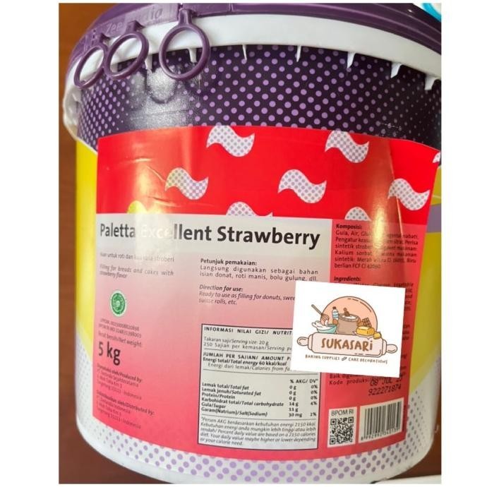 

Paletta Strawberry 5Kg Jam Selai Isian Dressing Filling