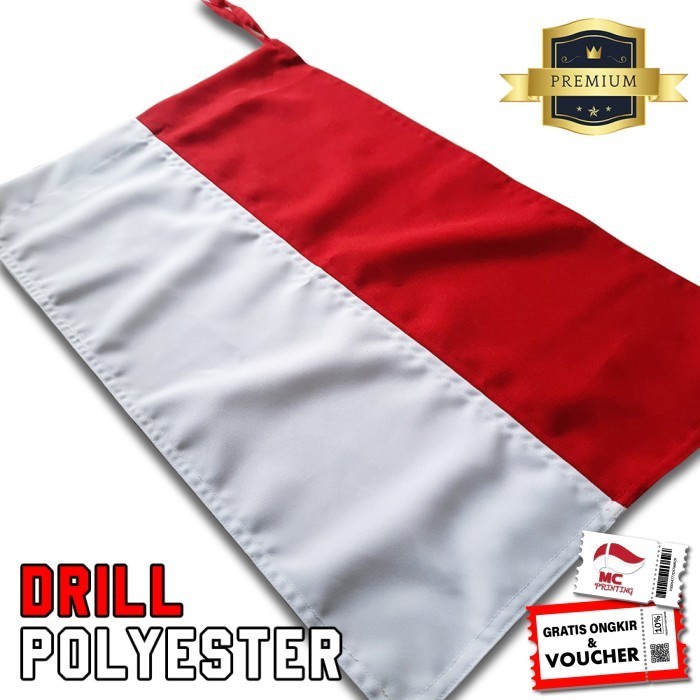 

Terlaris Bendera Merah Putih ukuran 60x90 80 x 120 bahan drill polyester SALE
