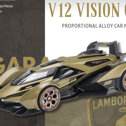 Diecast Niatur Mobil Lamborghini V12 Vision Gt 1:22 - Metal