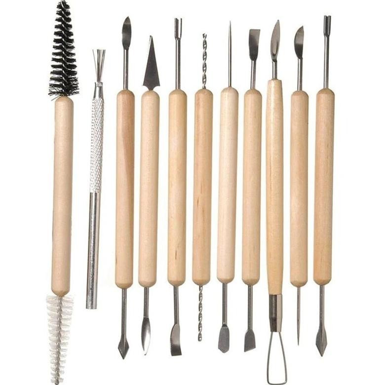

Io-98 Paket Lengkap Alat Ukir Tanah Liat Clay Pottery Modelling Tools Butsir 1Set Isi 11Pcs E 0088-10B/6 Murah
