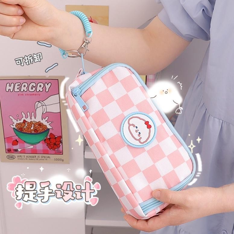 

Big Sale Tokotab - Tempat Pensil Large Pouch Bag Pencase Minimalist Checkered Pencil Case Aesthetic Storage Stationery Bag Case. Kekinian