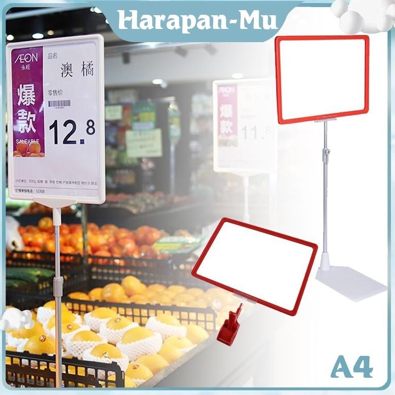 

Er-87 1Set Frame Display Promo Standing Display Pop Frame A4 - Papan Promo Stand Promosi Toko Telescopic Terlaris