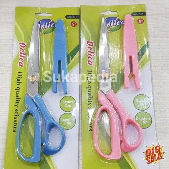 

Termurah Gunting Kain Delica 9" Gunting Dengan Sarung Kekinian