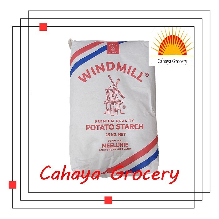 

Terbaru Windmill Potato Starch / Sang Fen 25Kg Gosend / Grab Only Promo Ready Stok