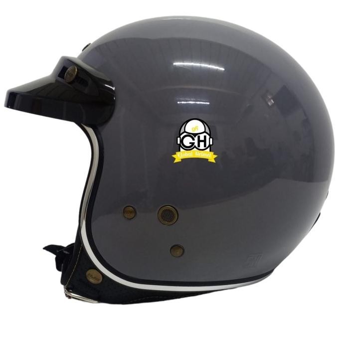 HELM BOGO RETRO NJS NR-80S SOLID ORIGINAL PREMIUM FREE PET NJS