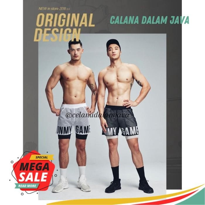 OMG ON MY GAME, CELANA PENDEK GYM SHORTS  TERMURAH 