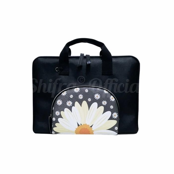 TAS LAPTOP WANITA 15 15.6 INCH KULIT MOTIF BUNGA