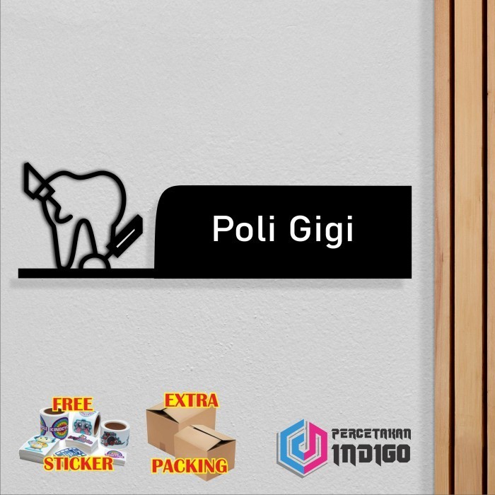 

Terlaris Papan tanda akrilik sign board Poli Gigi Elegan