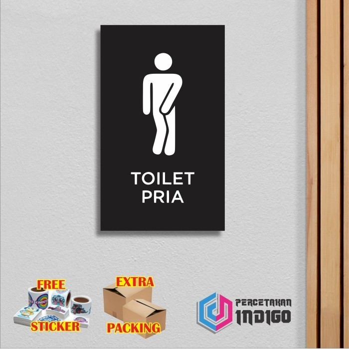 

Grosir Papan tanda sign board akrilik 15cmx25cm Toilet men women malu lucu Keren