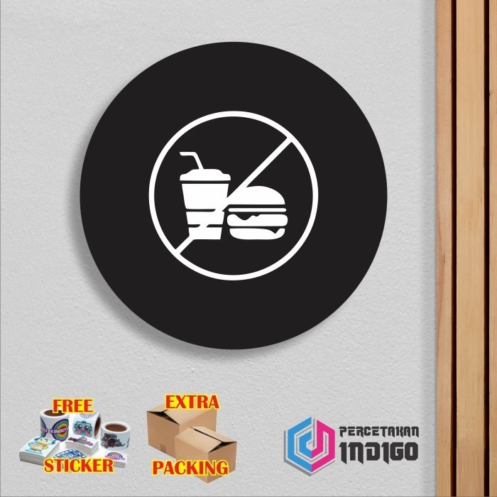 

Terlaris Papan tanda sign board Bulat Dilarang Membawa makanan gambar Keren