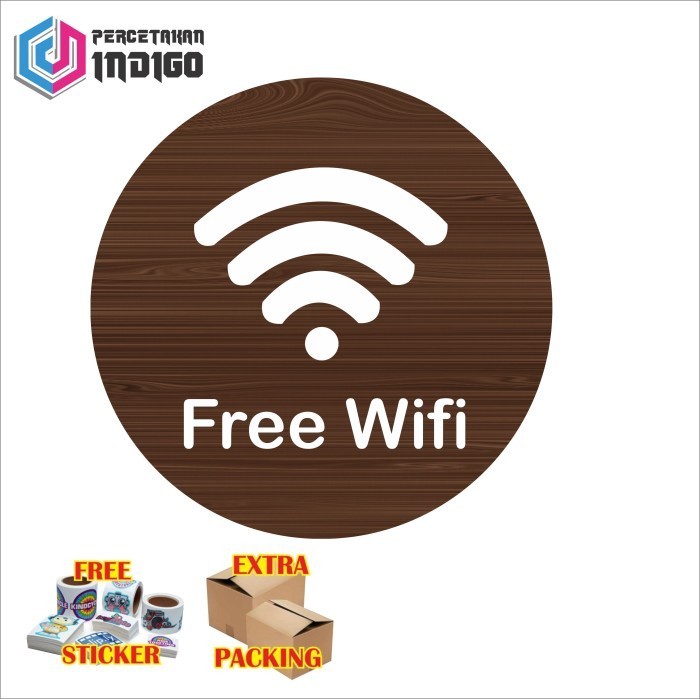 

Grosir papan tanda sign board bulat free wifii Keren