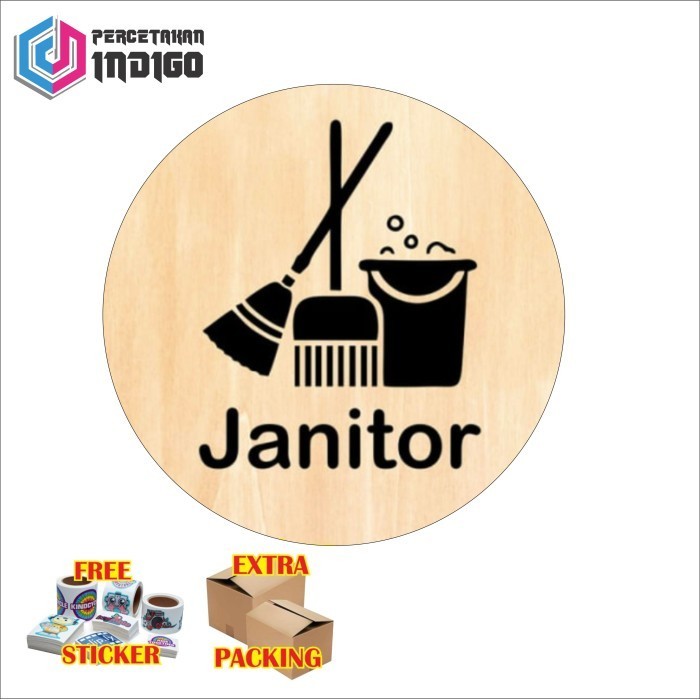 

Promo papan tanda sign board bulat janitor Keren