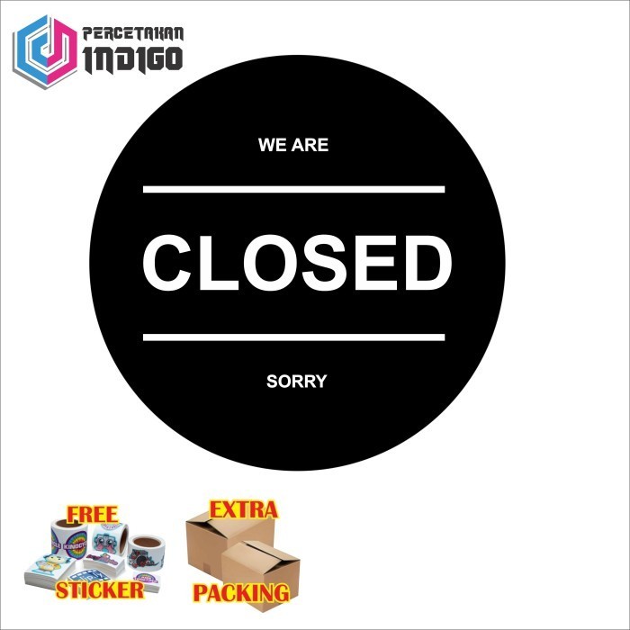 

Terlaris papan tanda sign board bulat open closed Keren