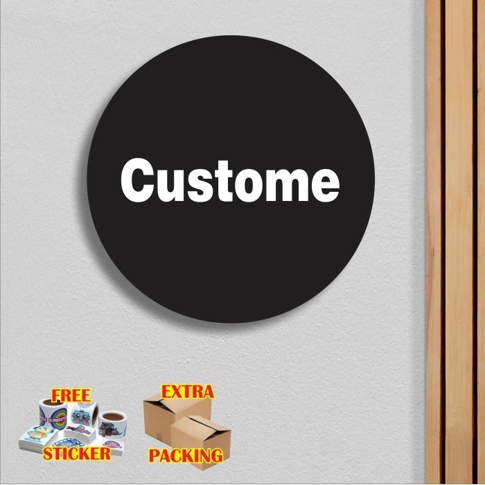 

Grosir Papan tanda sign board mdf Custome bulat - 10x10 Elegan