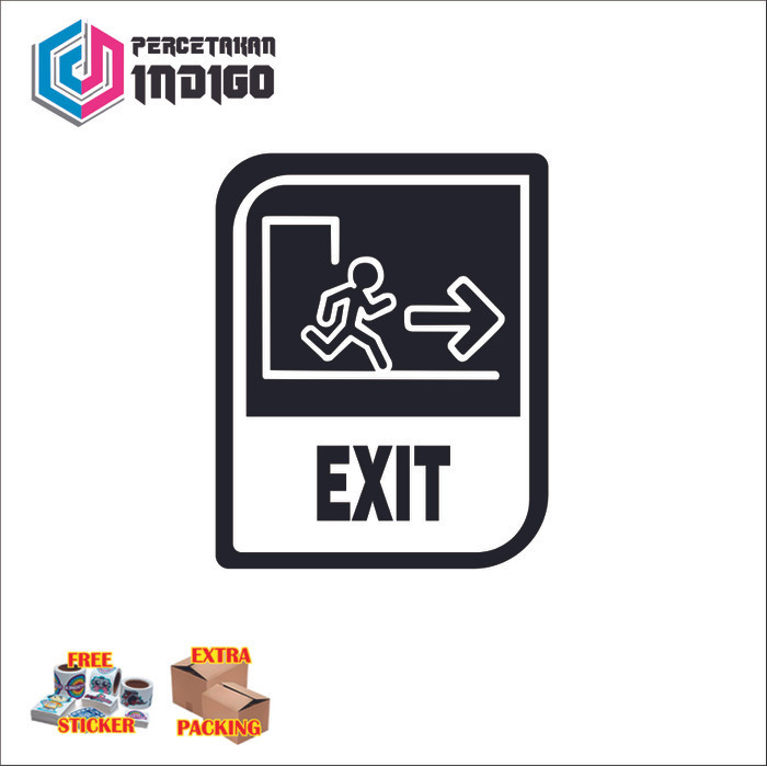 

Murah sign papan akrilik acrylic exit type w Elegan