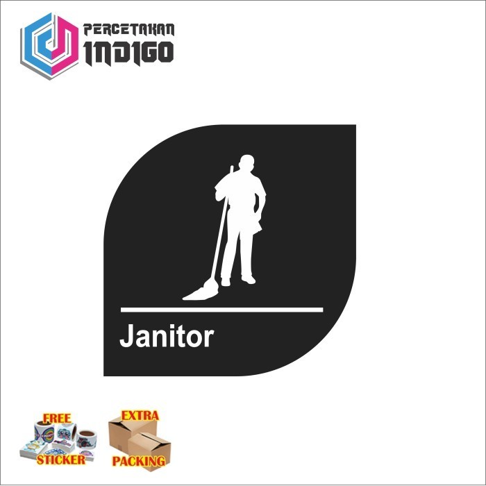 

Terlaris sign papan akrilik acrylic janitor type b Elegan