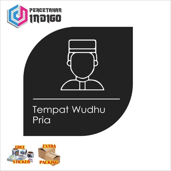

Grosir sign papan akrilik acrylic tempat wudhu pria Elegan