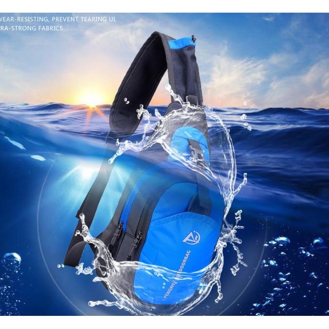 Tas Selempang Pria Ky Eiger / Tas USB Unik / Tas Waterproof Anti Air