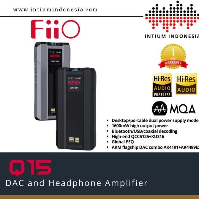 FiiO Q15 / Q-15 Hi-Fi Headphone Amplifier Player MQA Decoder USB DAC