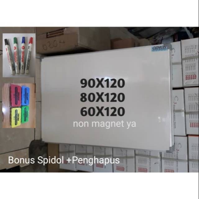 

GBR-846 Whiteboard Murah 90 x 120 papan tulis murah 120 x 90 cm