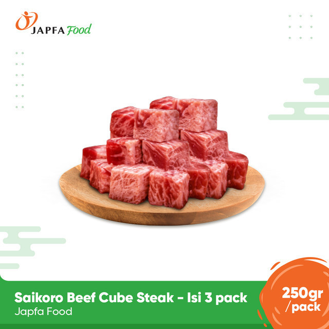 

Saikoro Beef Cube Steak 250gr - Isi 3 pack