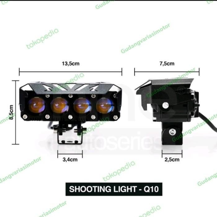 Luminos Led Q10 Harga Satuan, Lampu Laser Super Terang, Devil Merah