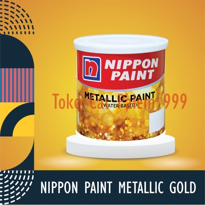 NIPPON GOLD METALIC PAINT WATER BASED / CAT BESI TEMBOK EMAS NIPPON 1L