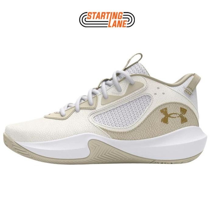 . Sepatu Basket Under Armour Ua Lockdown 6 White Gold Original