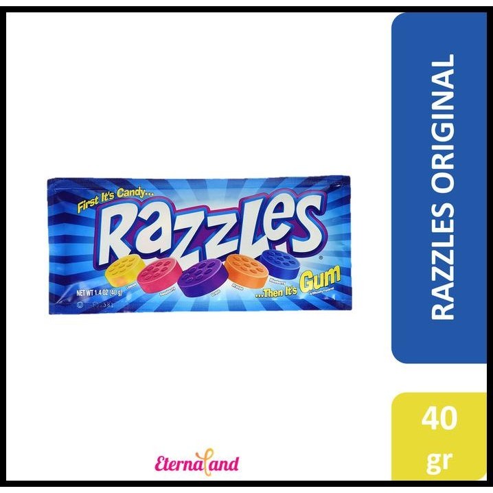 

Razzles Candy & Gum - Permen Karet Rasa Buah Impor Usa