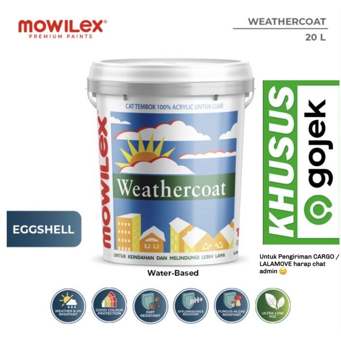 Cat Tembok Mowilex Weathercoat / Cat Tembok Eksterior / 20L