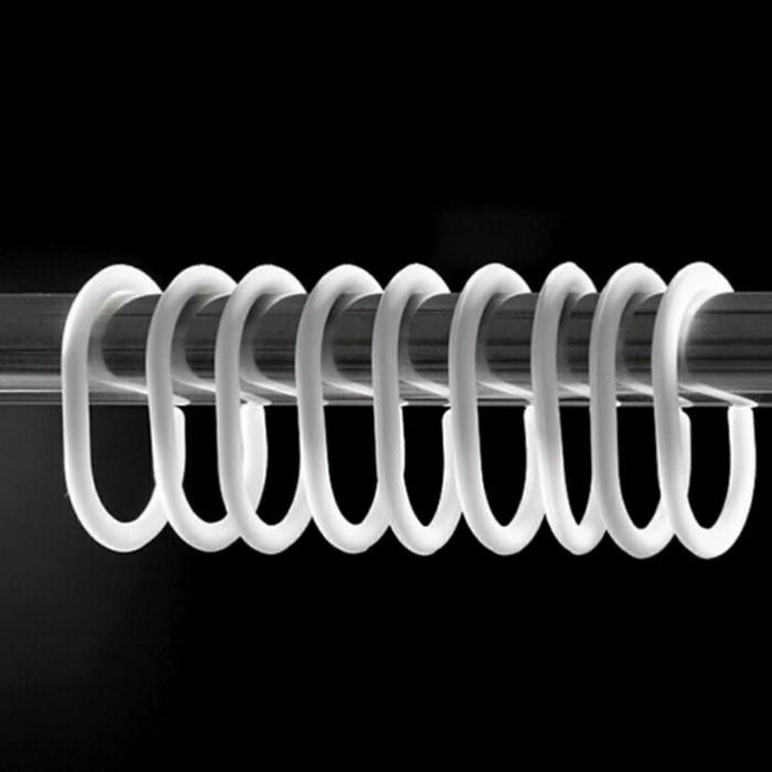 Shower Curtain 180X180 Textile/Shower Curtain Kain 180Cm/ Korden Putih