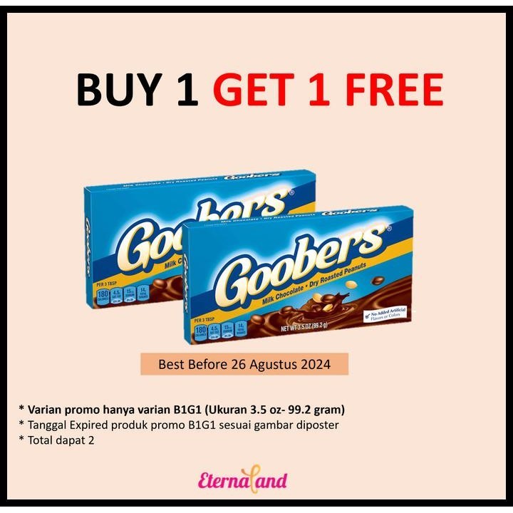 

Goobers Chocolate - Cokelat Goobers Impor Usa