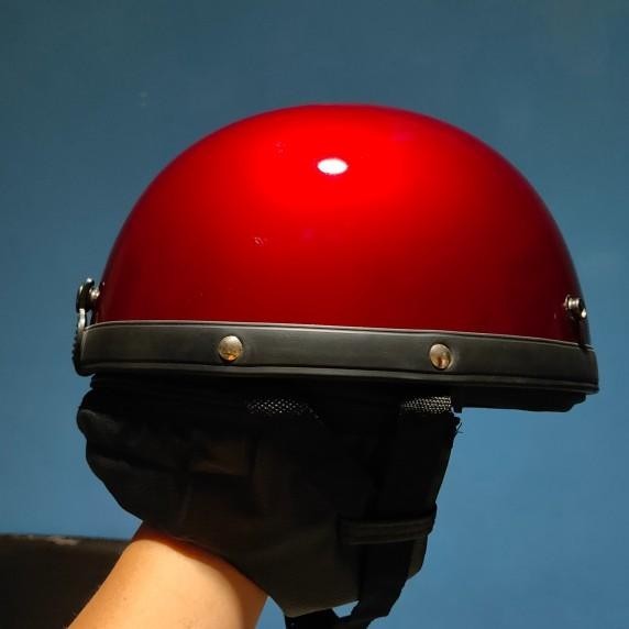 Helm Bogo Retro Vintage Chips Cetok Batok Setengah Kepala Dewasa Polos