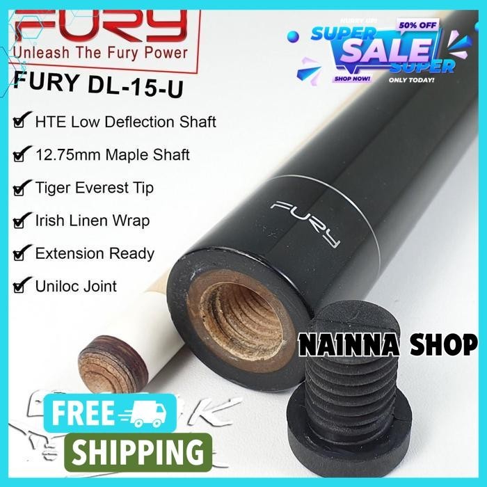 FURY DL-15-U CUE - UNILOC BILLIARD POOL STICK BILIAR STIK FURI UNILOCK BIG SALE