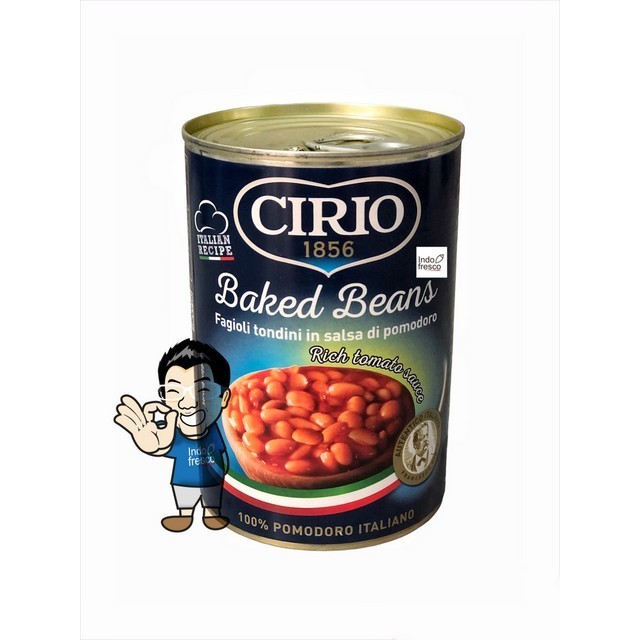 

EKSLUSIF Cirio Baked Beans- Navy- Kacang Panggang 420 g