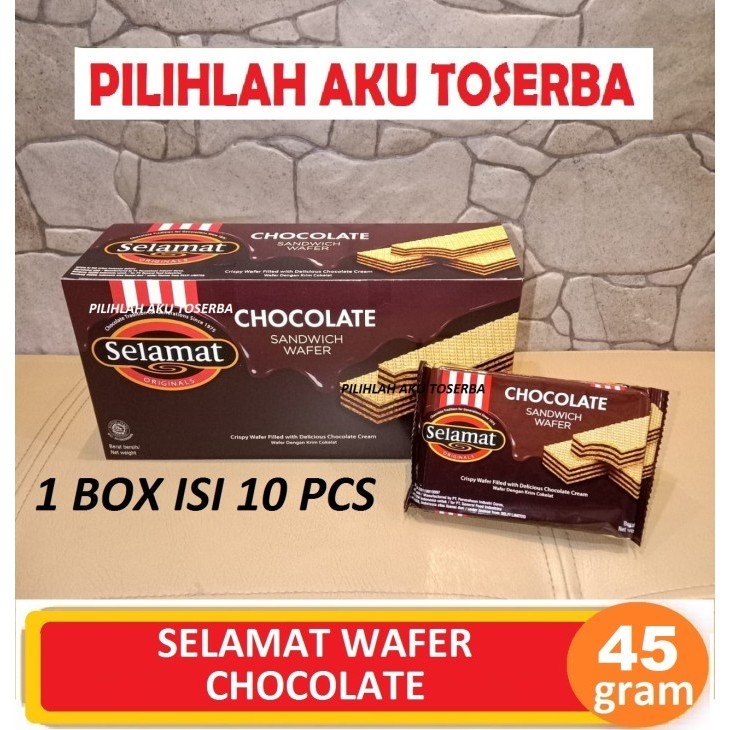 

LIMITED EDITION Selamat Wafer CHOCOLATE / COKLAT 45 - ( HARGA 1 BOX ISI 10 PCS )