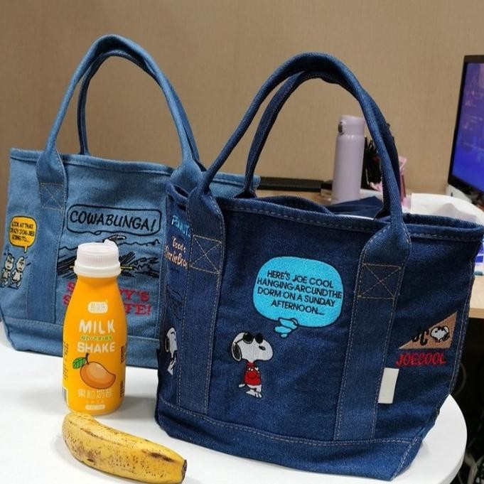 Tas Snoopy / Tas Jeans Snoopy / Tas Tenteng Snoopy / Tas Tangan Import