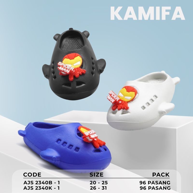 Sepatu Sandal Bustong Baim model Pesawat Anak Laki Laki Karakter Iron Man 2340